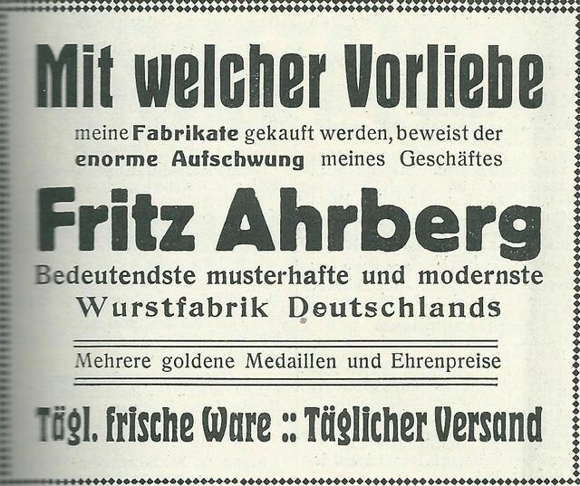 Werbung 1913/14.