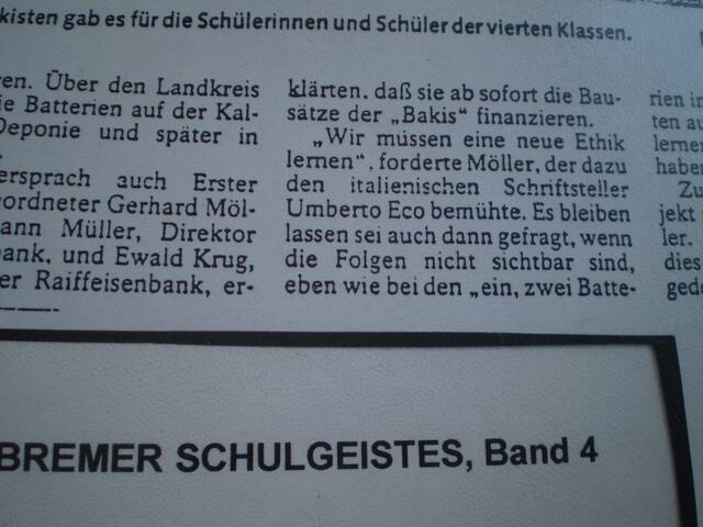 zum Weltumwelttag 2016: WIR MÜSSEN EINE NEUE ETHIK LERNEN (Umberto Eco)