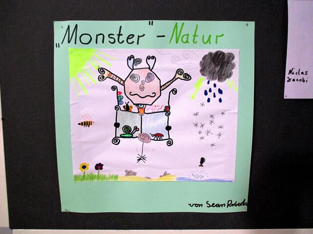 Mal-und Zeichenarbeiten - Ausstellung 2016 zum Thema "Rund um die Natur" / Mai 2016