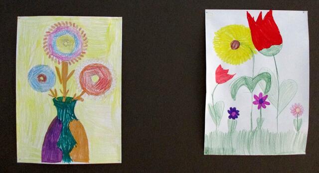 Mal-und Zeichenarbeiten - Ausstellung 2016 zum Thema "Rund um die Natur" / Mai 2016