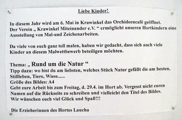 Mal-und Zeichenarbeiten - Ausstellung 2016 zum Thema "Rund um die Natur" / Mai 2016
