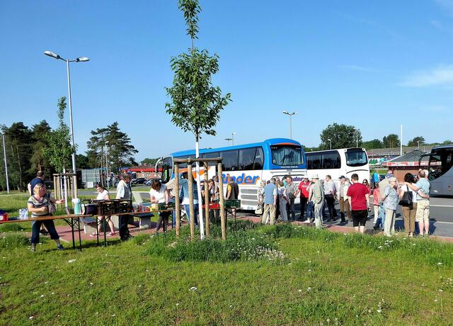 Frühstückspause auf der Raststätte Brunautal