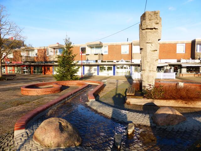 Der Brunnen auf Wunstorfs Barne-Markt.