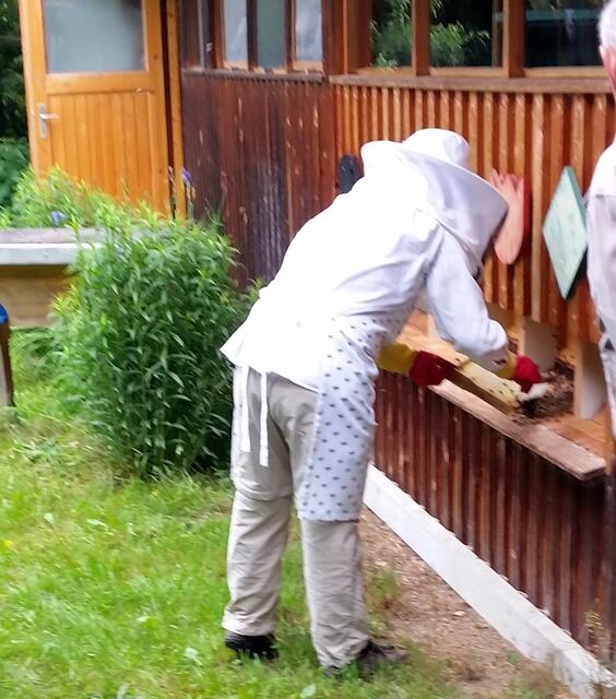 Imker bei der Arbeit