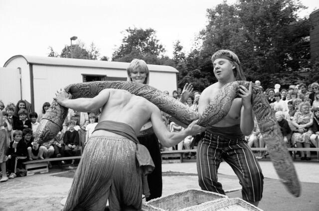 Premierenvorstellung des Kinderzirkus Giovanni im Juni 1985.