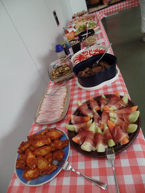 Noch unberührt: Leckereien vom Buffet
