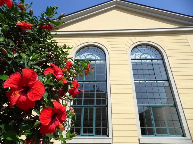 Heute finden in dem Saal kulturelle Veranstaltungen statt.