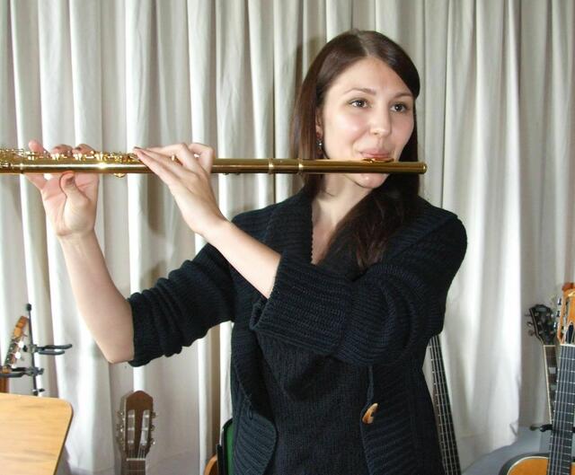 Neu an der Sing- und Musikschule: Stephanie Stöberl. Sie unterrichtet Querflöte.