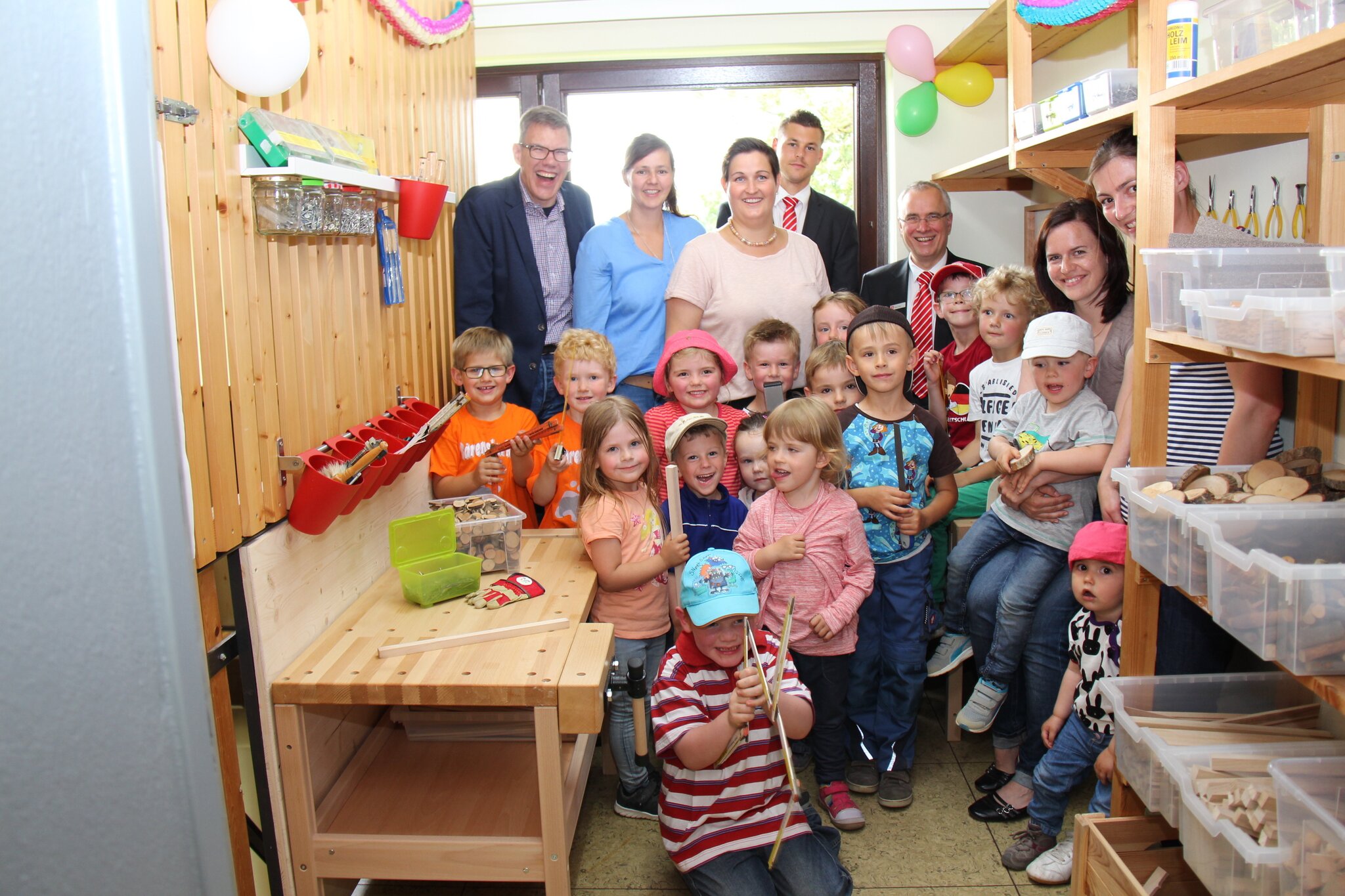 Baustelle Kindergarten Landau: Tolle Ecke für kleine Handwerker - Bad