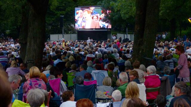 Am Landesmuseum gibt es Publik Viewing.