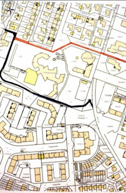 Verlauf des Marie-Juchacz-Weges. | Foto: AWO Augsburg Bezirksverband Schwaben