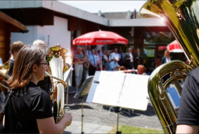 Der Königsbrunner Posaunenchor untermalte die Feierlichkeiten. | Foto: AWO Augsburg Bezirksverband Schwaben