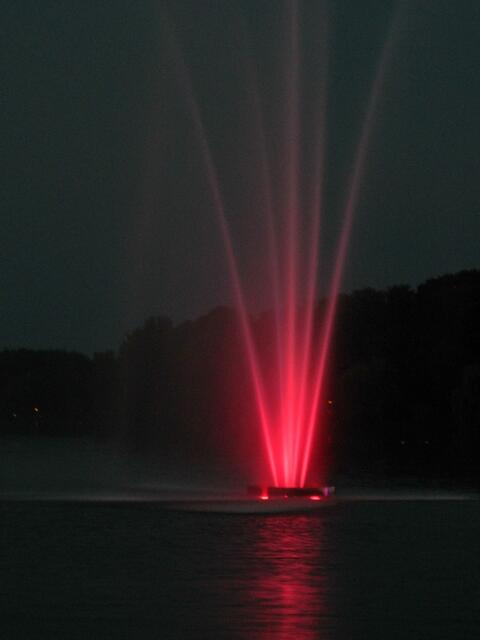 Die Fontaine wechsel ihr Licht