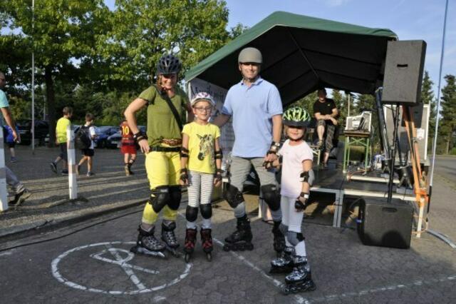 Familie Eberhardt mit dem weitesten Anreiseweg aus Ilsfeld bei Stuttgart.