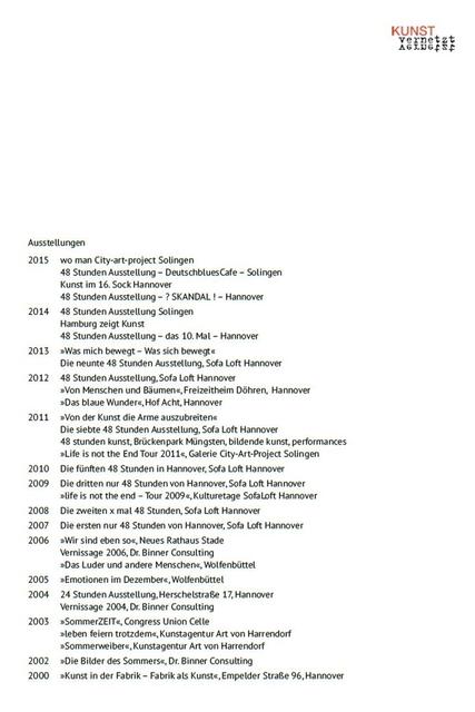 Ausstellung "KUNSTVERNETZT" 2016 in Nordstemmen