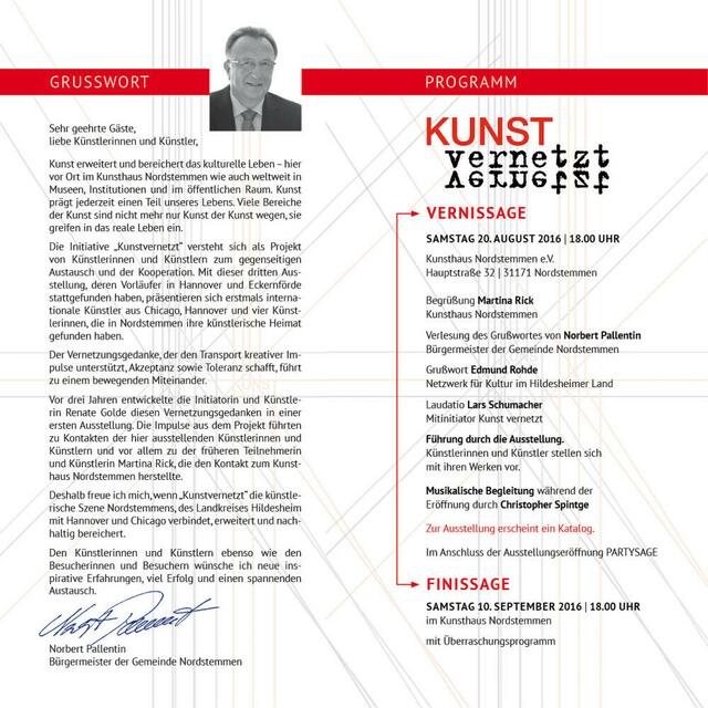 Ausstellung "KUNSTVERNETZT" 2016 in Nordstemmen