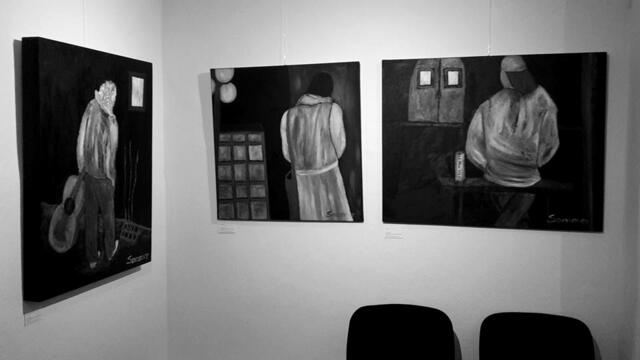 DeutschlandbluesCafe - Serie mit 10 Bildern von Ralf Sommer - Impressionen der Ausstellung "KUNSTVERNETZT 2016" im Kunsthaus Nordstemmen
