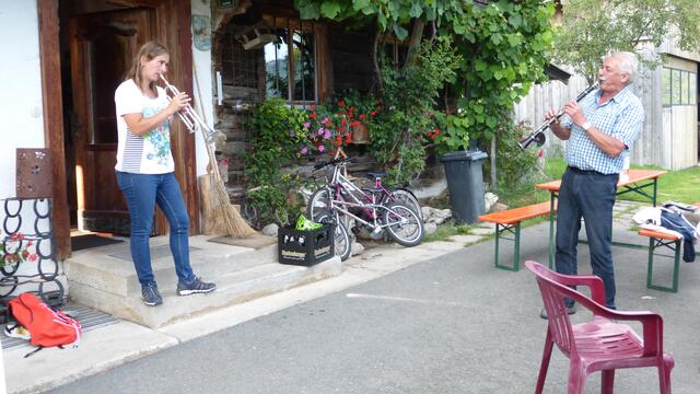 Ruth und Sepp, bei ihrem musikalischen Vortrag