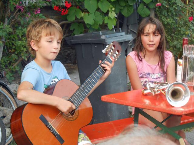 Josef und Alexandra beim ihrem Vortrag