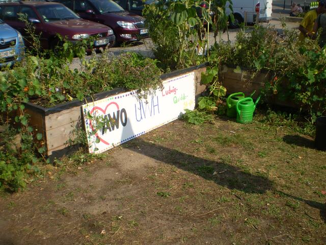 Blick auf den "KINDERGARTEN AUF DEM SCHOSTERBOORN" in Bremen-Hastedt am 27. August 2016