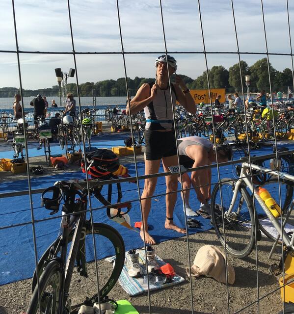 Wechselzone und weiter mit Fahrrad