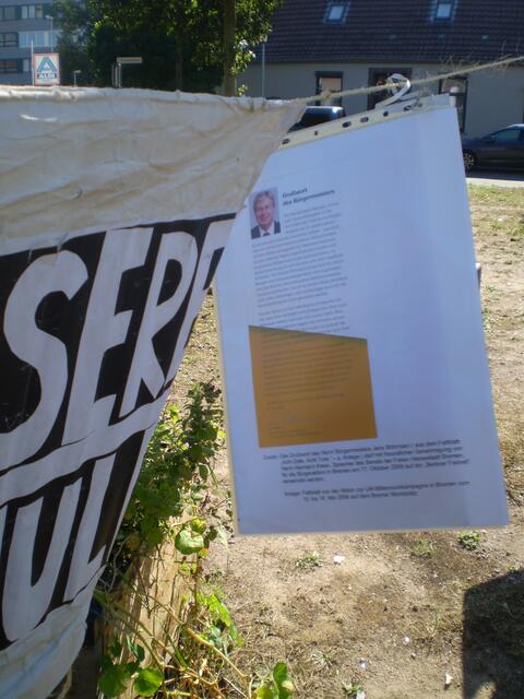 5. Bremer Integrationwoche: Grußwort des Bürgermeisters Jens Böhrnsen zur Eröffnung der ALLEE DER UN-ZIELE am 10. Mai 2006 auf dem Bremer Marktplatz