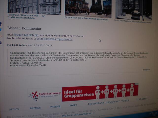 Kommentar zu "Das müssen Sie in Bremen und umzu sehen", veröffentlicht am 11. September 2016, 08:08 Uhr