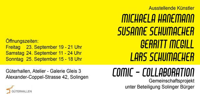 „TRANSFER“ in der Galerie „Gleis 3“ Güterhallen im Solinger Südpark - Kunstausstellung - Michaela Hanemann, Susanne Schumacher, Gerritt McGill & Lars Schumacher
