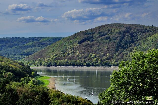 Der Edersee vom Tierpark gesehen.