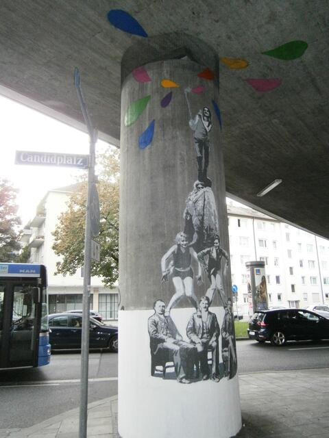 Das fertig gestaltete Säule
