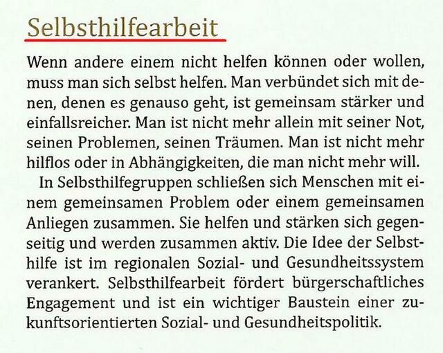 Selbsthilfearbeit