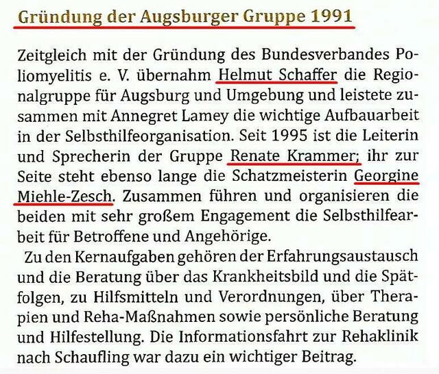 Gründung Augsburger Gruppe 1991