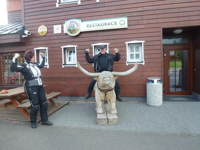 Vorbei an der Schneekoppe passierten die Motorradfreunde bei Mala Ùpa die polnische Grenze