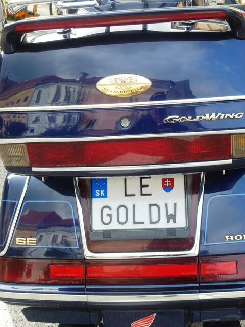 Kennzeichen eines slowakischen Gold Wing Fahrers