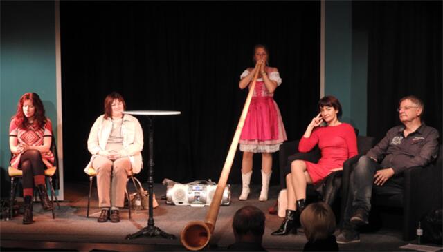 Die Literatur-Guerilleros (von links): Fee Katrin Kanzler, Corina Wagner, Marei Richter, Silke Nowak, Joerg Neugebauer.