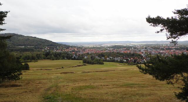 Von den unteren Wiesenhängen des Rammelsberges hat man einen guten Überblick.