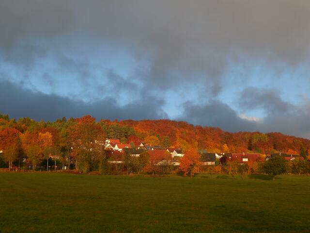 Blick auf Lengefeld (Korbacher Ortsteil).