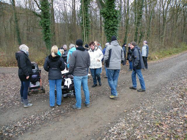 6. Am Waldrand - zweite Sammelpause.