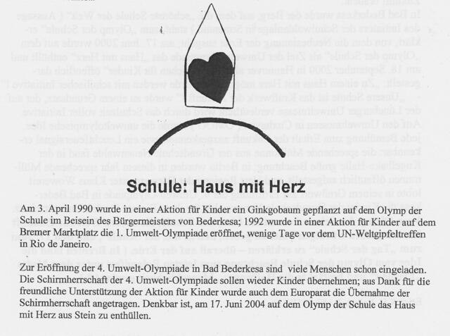 Erich K.H. Kalkus, Schule: Haus mit Herz