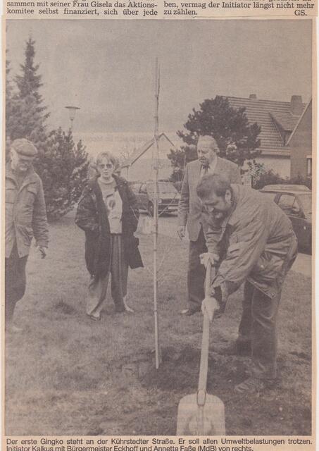 Foto zur Veröffentlichung "Junger Gingko soll allen Umweltbelastungen trotzen" vom 19. April 1990 | Foto: NORDSEE-ZEITUNG