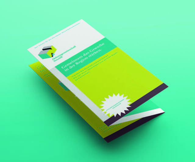 Das neue Kommunikationskonzept der Aktionsgemeinschaft Neusäß umfasst Flyer...
