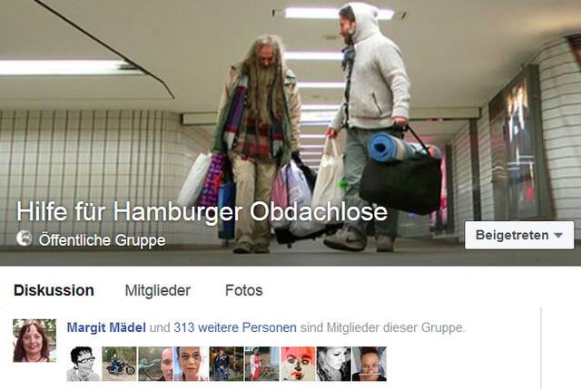 Neue Facebook-Gruppe: "Hilfe für Hamburger Obdachlose" will bei der Stellplatzsuche helfen. https://www.facebook.com/groups/HamburgerObdachlose/