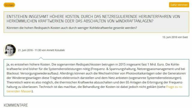 Für kurze Zeit gab es auch mal kritische Fragen und Antworten, sowie Kommentarmöglichkeit auf der Seite des "Bürgerdialogs":www.buergerdialog-stromnetz.de