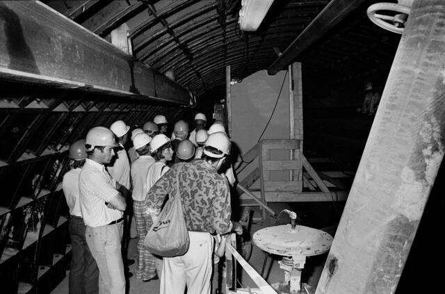 Besichtigung der U-Bahn-Baustelle am Beginn der Hildesheimer Straße.