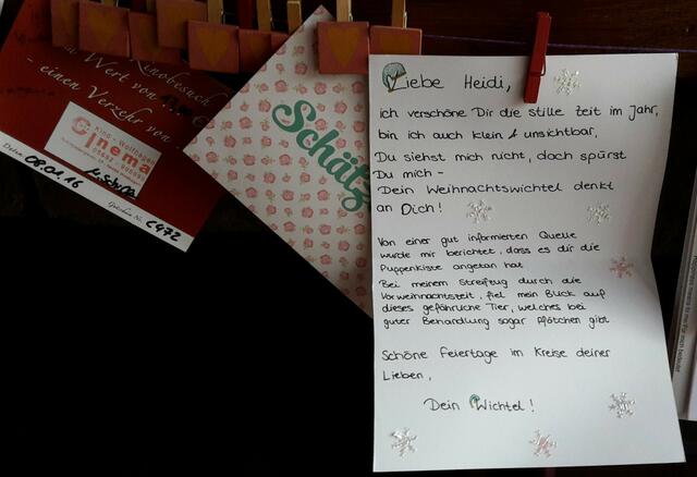 So ein  schöööööööööööööner Wichtelbrief! Der bekommt einen Ehrenplatz am Kamin!