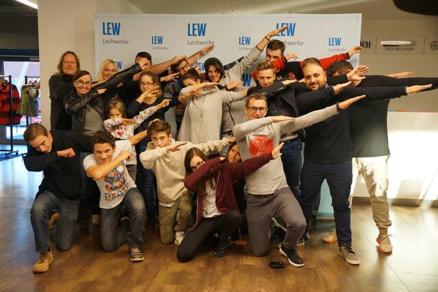 Matrix-Delegation beim LEW-Fotoshooting