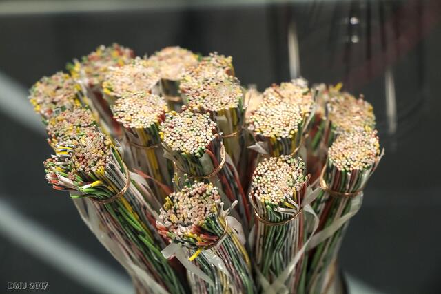 Keine verwelkten Blumen, sondern Telefonkabel.