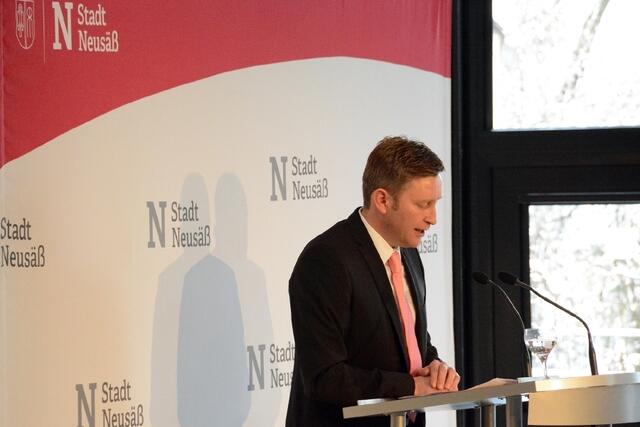 Neujahrsansprache von Richard Greiner in der Stadthalle Neusäß.