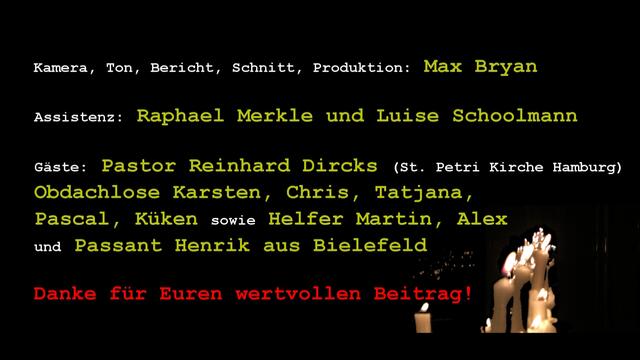 30:18 Outro zur Stellplatzsuche für Klaus & Candle in the church ...
https://www.youtube.com/watch?v=cU2VtDHCr30&t=30m18s