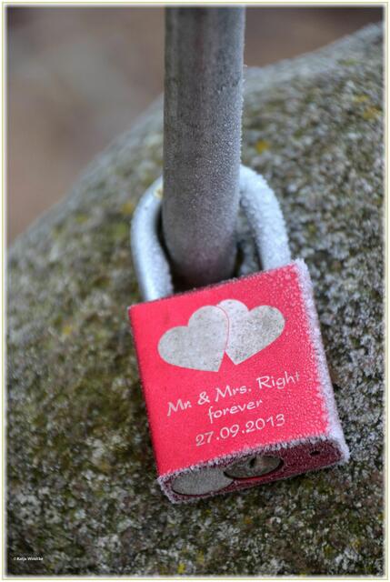 Frostige Liebe an der Brücke über die Wietze (Foto: Katja Woidtke)